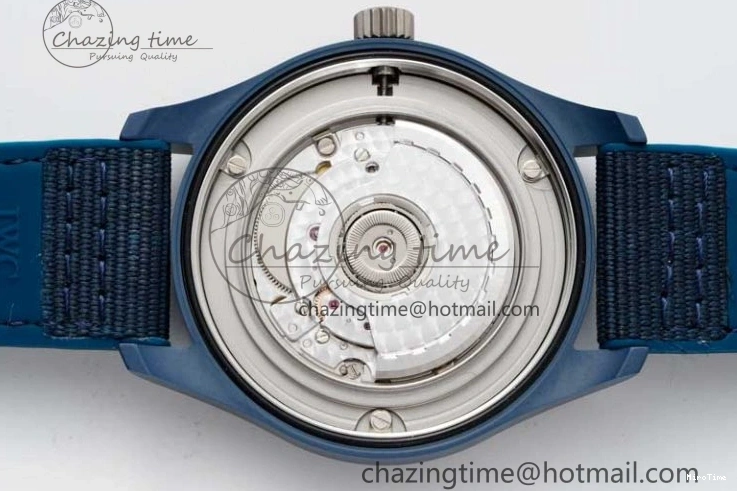 MIROTIME 0209 Mark XVIII IW328101 Blue Ceramic M+F 1:1 Best Edition Blue Dial on Blue Nylon Strap A Efficient 7066